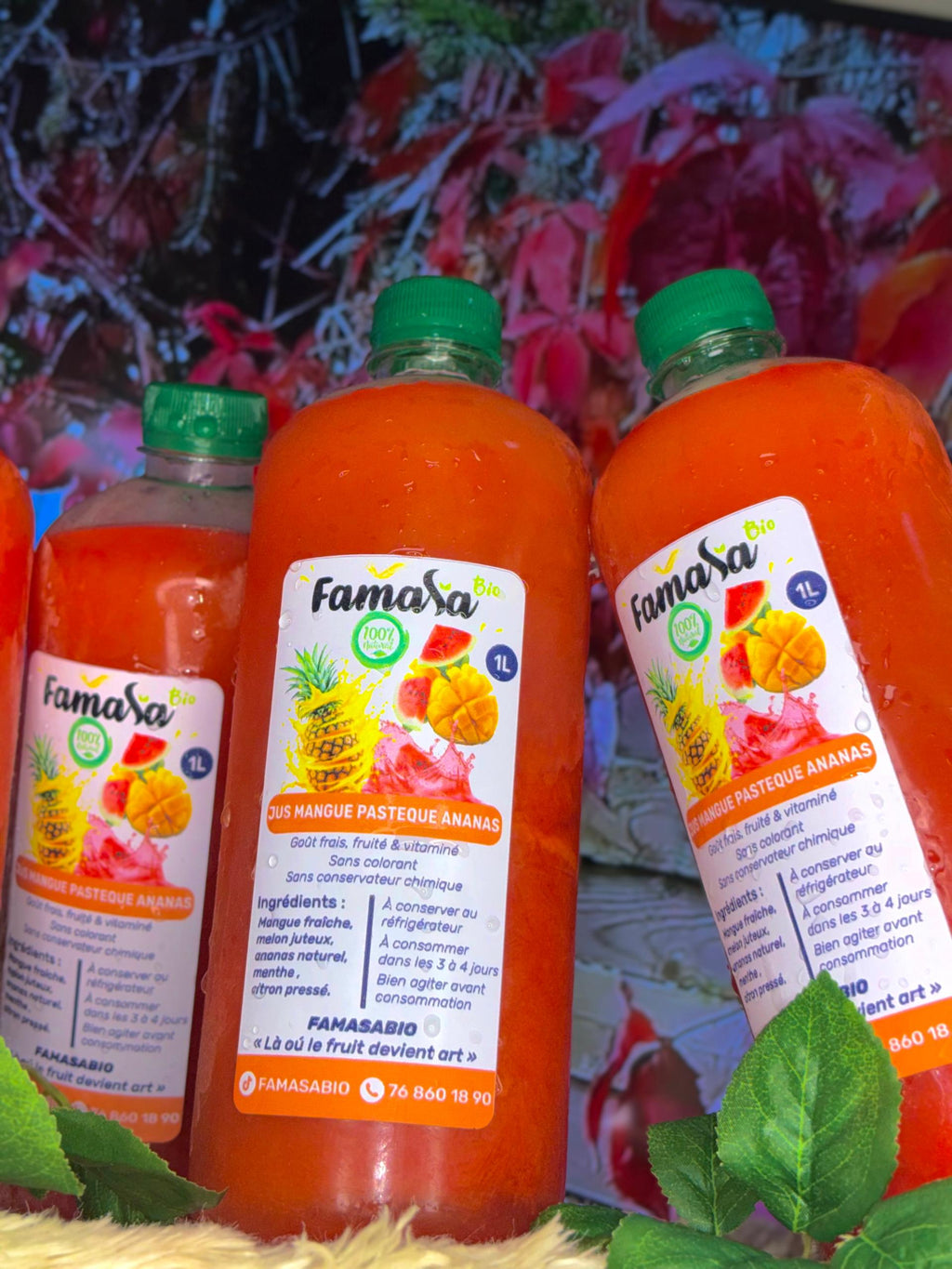 Cocktail Tropical 100% Naturel – Mangue, Pastèque & Ananas | Famasa Bio